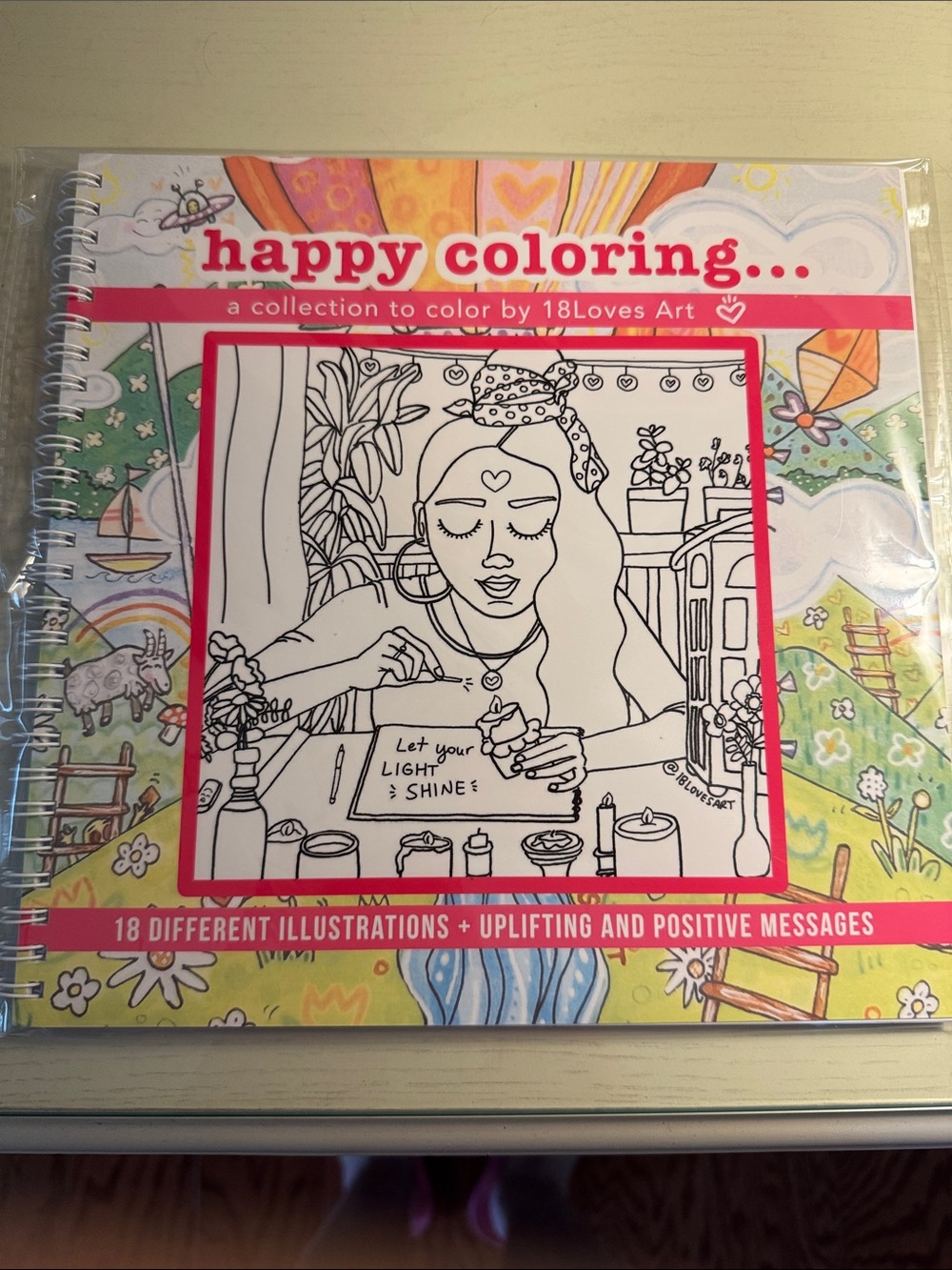 "Happy Coloring…" Coloring Book uplifting, with positive messages. NWT